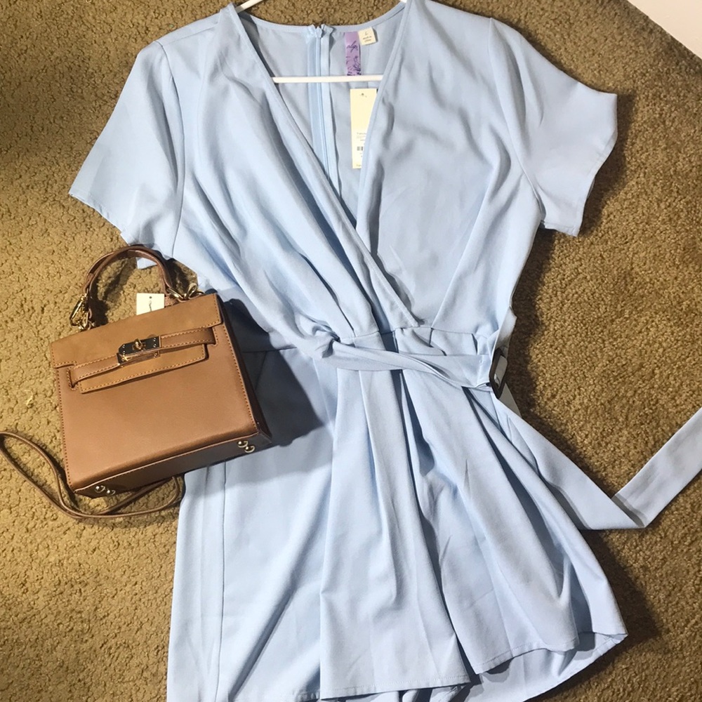 Francesas baby blue romper